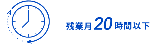 残業月20時間以下